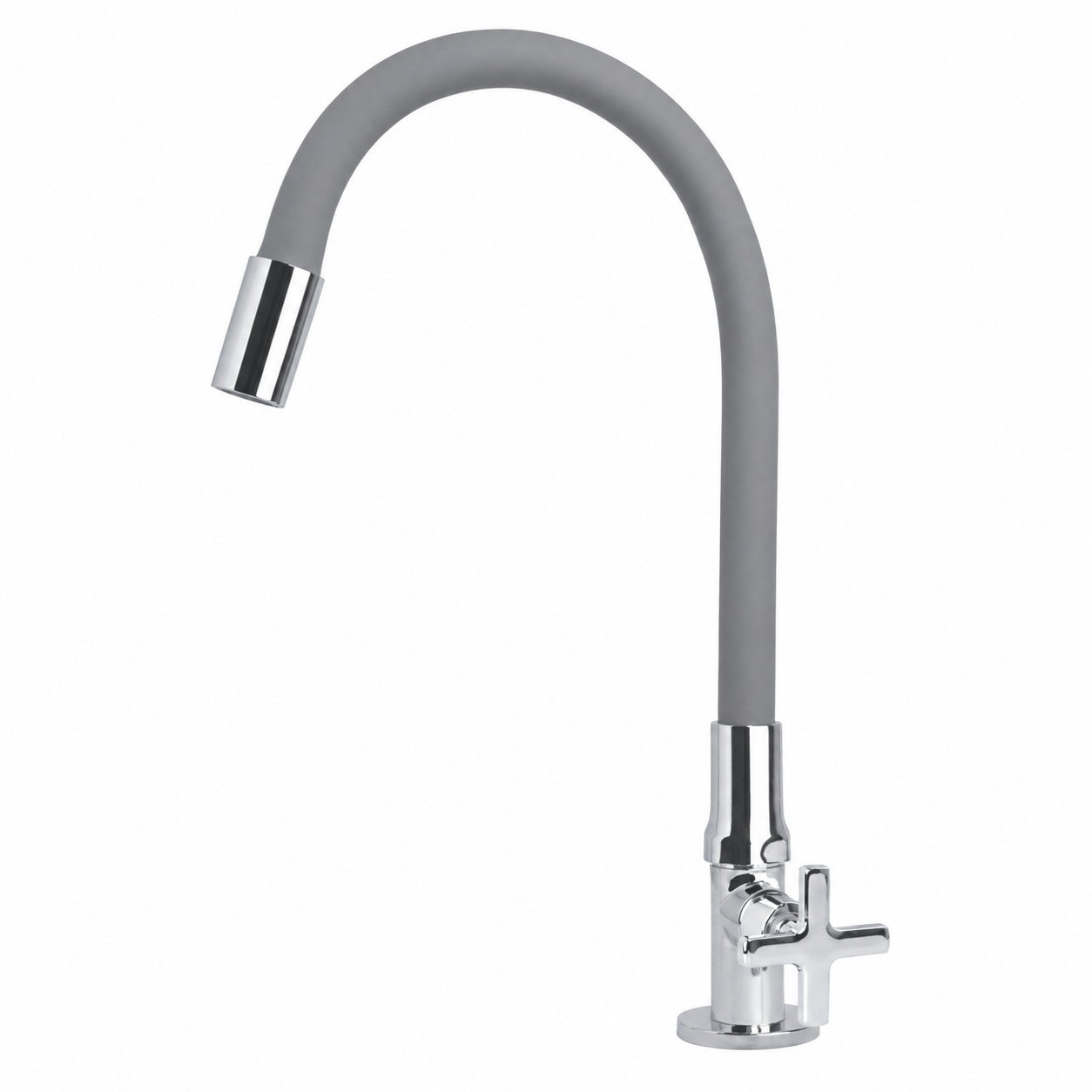 Torneira Cozinha Mesa Bica Gourmet Cinza Móvel 3/4 C29 1/4 Volta